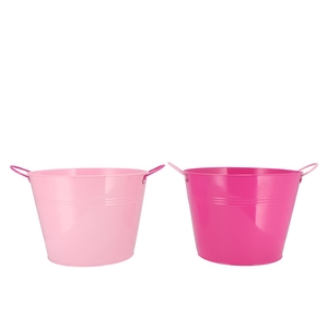 Zinc Basic Fuchsia/pink Ears Bucket 27x20cm