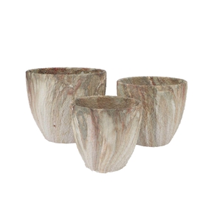 Monty Sand Pot Rough S/3 25x21/21x18/16x15cm