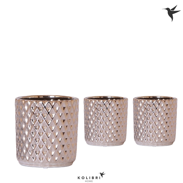 <h4>Kolibri Home Diamond pot silver</h4>