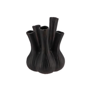 Aglio Matt Black Vase 26x35cm Nm