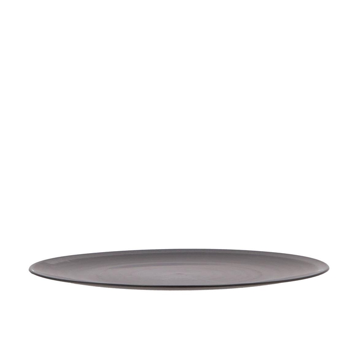 <h4>Melamine Grey Plate Round 33x33x2cm</h4>