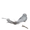 Kerst Deco vogel glit.+clip 16cm