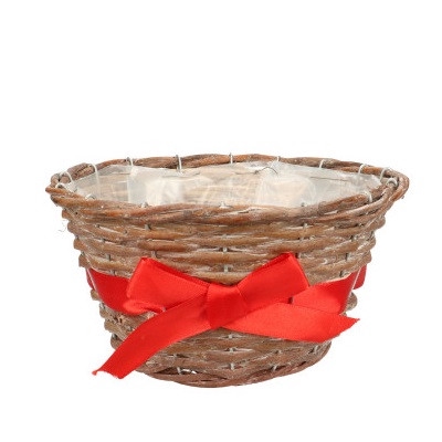 Christmas Basket bow tray d22*11cm