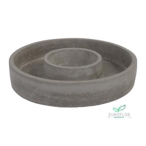 CEMENT FLOWERPOT WREATH NATURAL D20X4CM