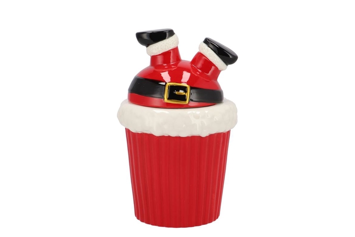 Jolie Jolly Red Santa Jar 14x14x21cm