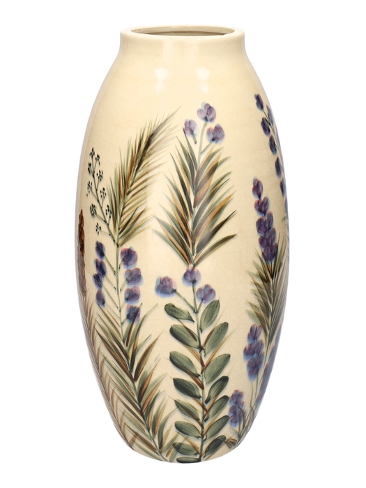 <h4>DF03-741353100 - Vase Floria d10/19xh38 beige</h4>