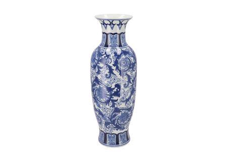 <h4>Hailey Blue Porcelain Vase Long 15x43cm</h4>