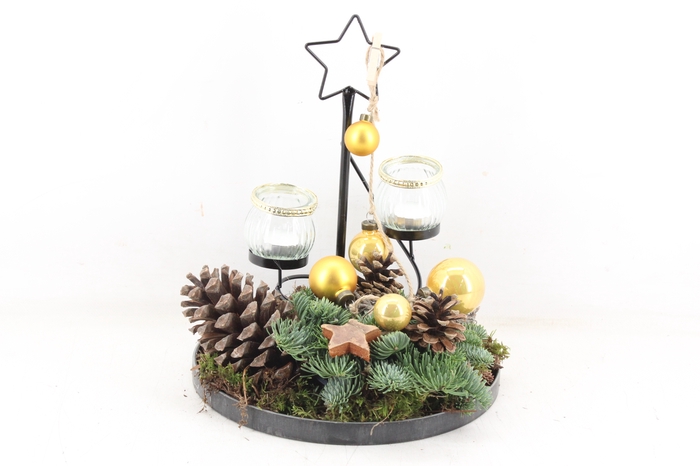 <h4>arr5 Kerst MB - Plateau 2licht ster goud</h4>