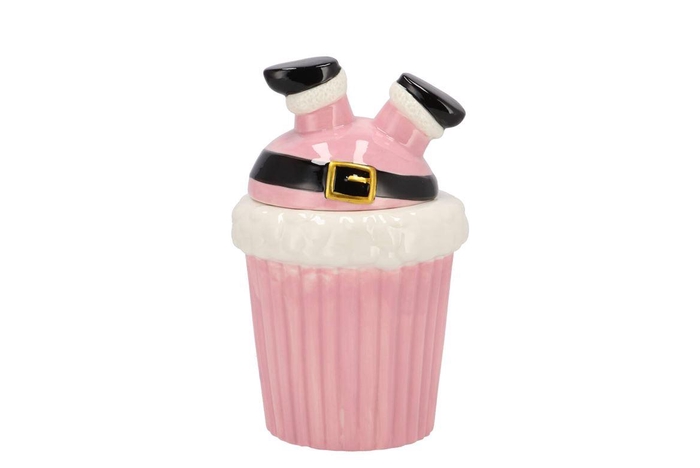 <h4>Jolie Jolly Pink Santa Jar 14x14x21cm</h4>