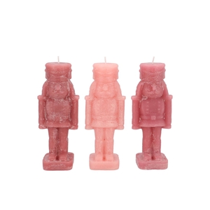 Frosty Nutcracker Sweets Pink Mix Candle 6x6x16cm