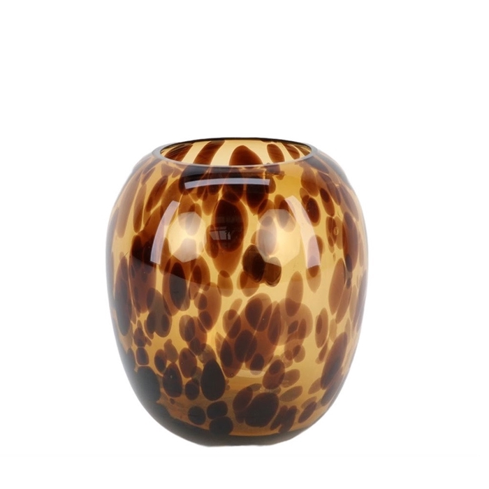 Glass Panther vase d18*20.5cm