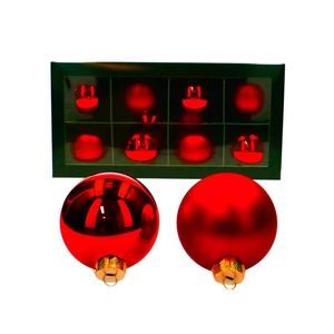 Kerstbal Bal  80mm combi x8