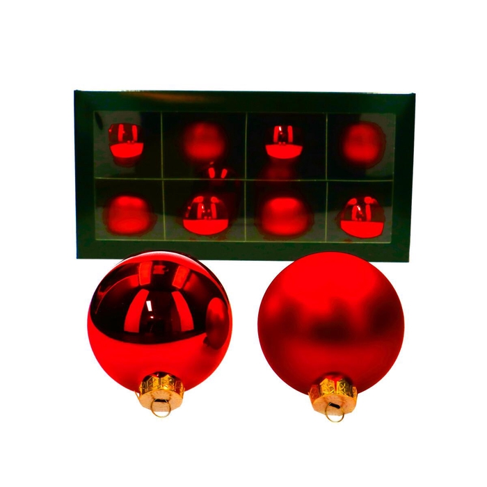 <h4>Kerstbal Bal  80mm combi x8</h4>