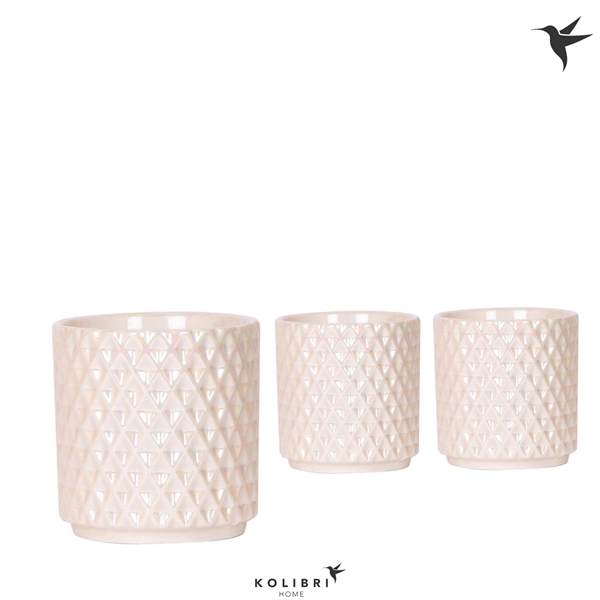 <h4>Kolibri Home Diamond Pearl pot travertine</h4>