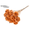 Velvet Pumpkin Ø6cm on stem Orange