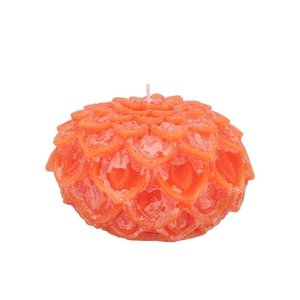 Candle Dahlia Orange 12x8cm