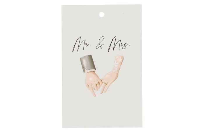 <h4>Gift Bouquet Card Mr & Ms White 6x9cm P/25</h4>