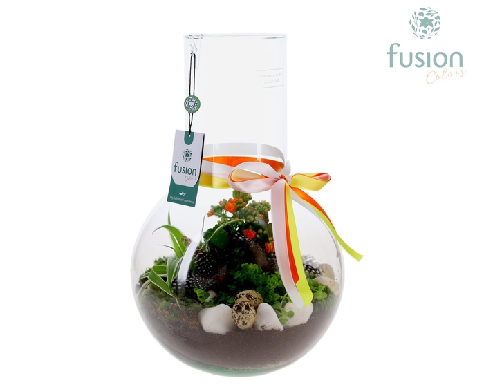 <h4>Green Bottle Suzanne Large met Pasen arrangement</h4>