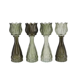Bicolore Summer Green Mix Tulip Vase Ass 7x22cm