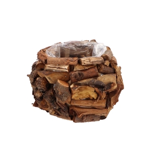 Nature Planter Driftwood Pot Natural 20x14cm