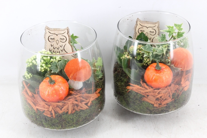 <h4>arr2 PL - Glas vaas Mark - oranje/wit</h4>