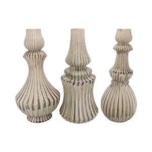 Mika Nordic Green Vase Curves Ass 28x57cm