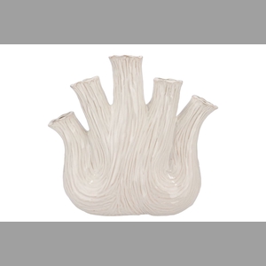 Aglio White Vase Oval 36x17x33cm