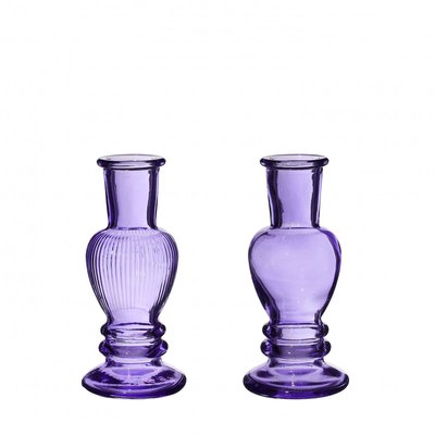 Glass candle vase d05 5 12cm ass