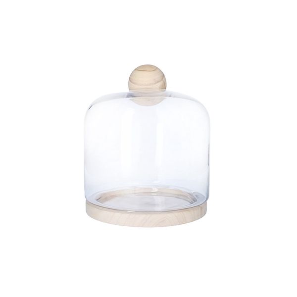 <h4>Terrarium Chouf d28xh32 clear + wood</h4>