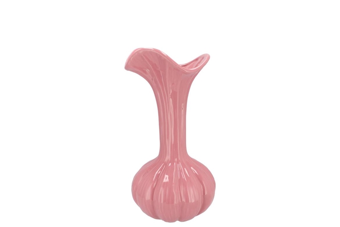 <h4>Mia Pink Vase Garlic 14x14x28cm</h4>