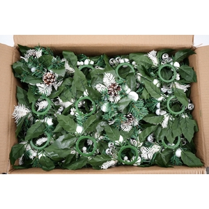 Wreath christmas ring Ø6cm white R2