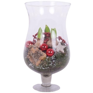 Christmas Arr. Hyacint Glass Congnac Glass Ø17cm 3PP