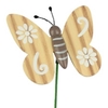 Pick Butterfly natural wood 6x7cm+50cm stick