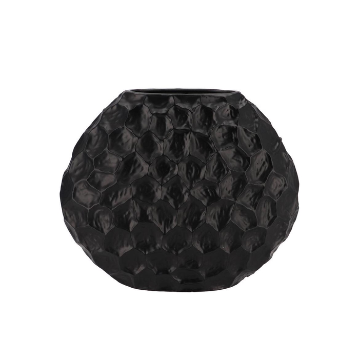 <h4>Inga Jada Black Oval Vase Structure 32x12x26cm Nm</h4>