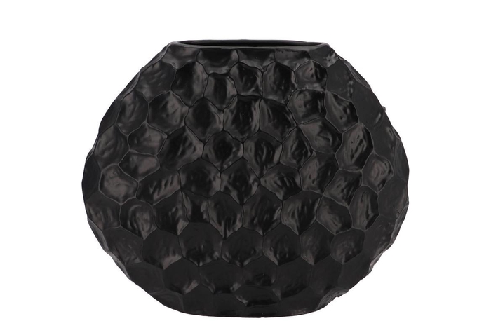 <h4>Inga Jada Black Oval Vase Structure 32x12x26cm Nm</h4>