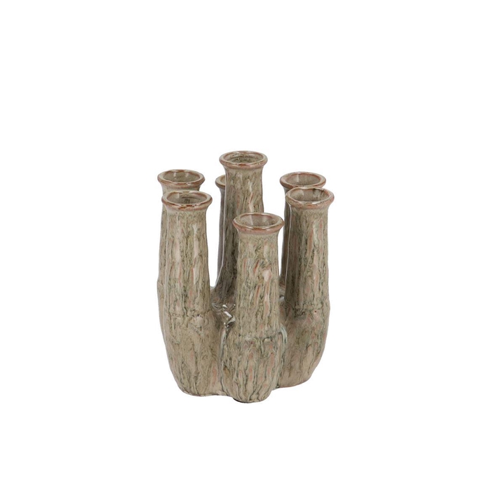 <h4>Inga Jahra Green Vase Tube Active Glaze 15x13x18cm Nm</h4>
