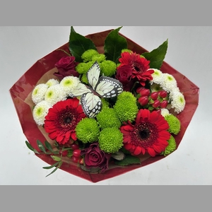 Boeket Biedermeier rood