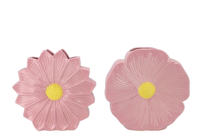 Bloom Old Pink Vase Daisy Ass 40x11x40cm