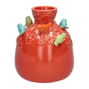 DF03-666783600 - Bottle Birds d8/19xh22.5 cherry