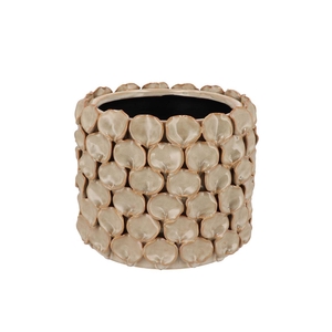 Nancy Beige Pot Round Flower 21x21x18cm