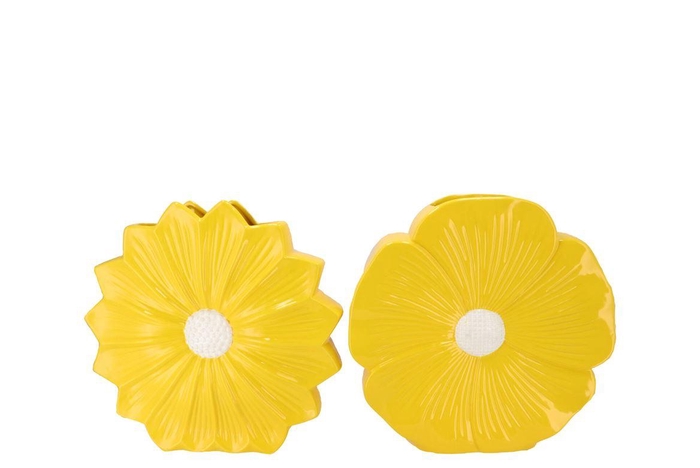 <h4>Bloom Yellow Vase Daisy Ass 30x9x30cm</h4>
