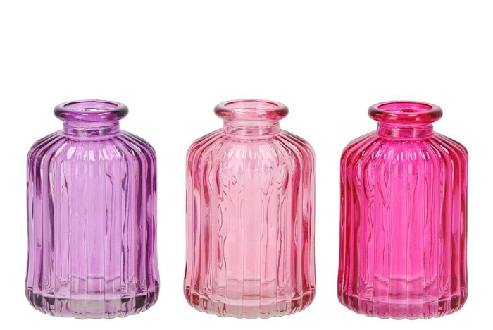 Karakum Pretty Pink Glass Bottle 6x6x10cm