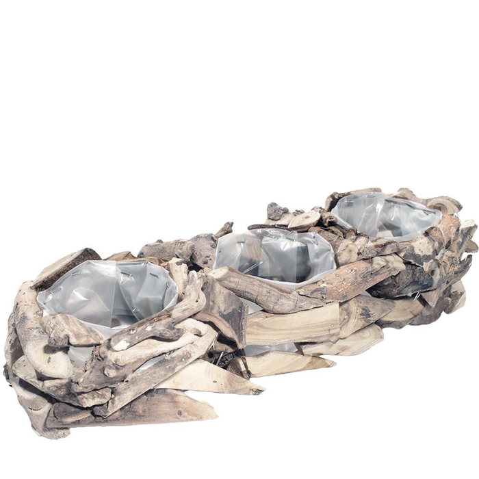 <h4>Hout Planter drijfhout 45*17*10cm</h4>