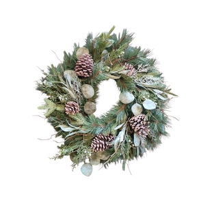 Wreath Mixed Cedar Pine Cones KR220006GRN