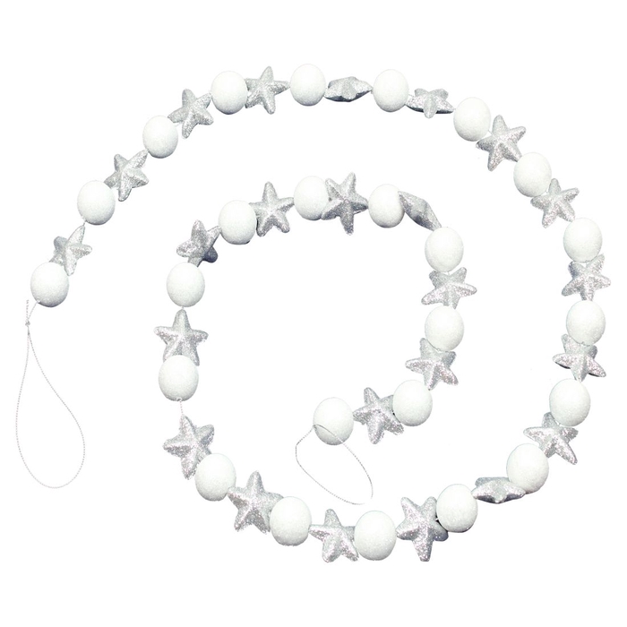 <h4>DF12-RN-10305 - Garland snowballs/stars 120cm</h4>