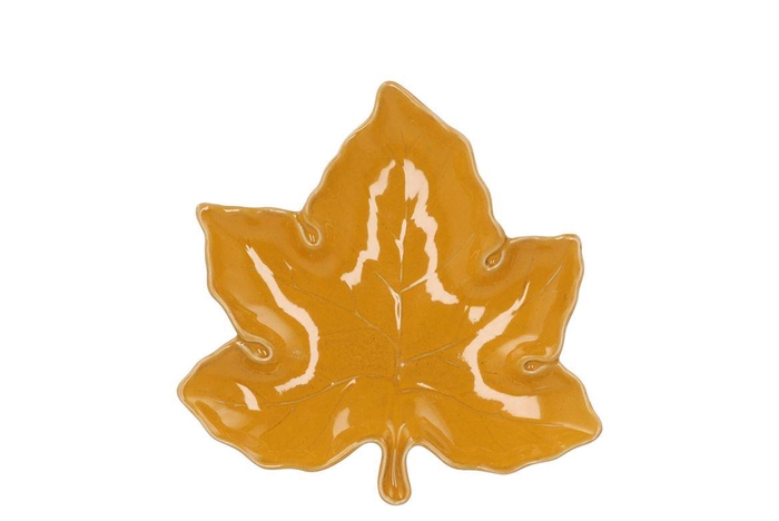 <h4>Leaf Maple Plate Yellow 18x18x4cm Nm</h4>