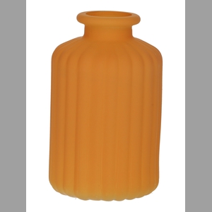 DF02-666111800 - Bottle Caro lines d3.5/6.2xh10 mango matt