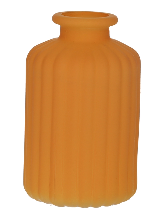 <h4>DF02-666111800 - Bottle Caro lines d3.5/6.2xh10 mango matt</h4>