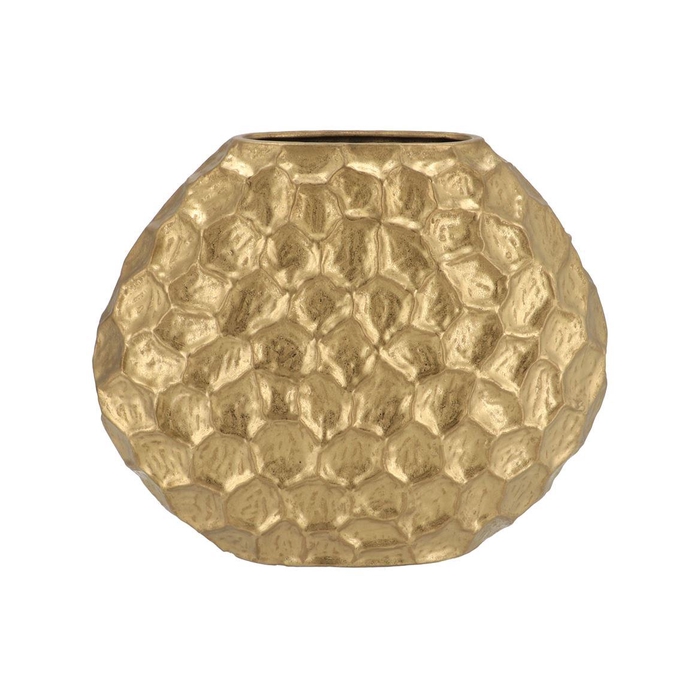 <h4>Inga Jada Gold Oval Vase Structure 41x15x33cm</h4>