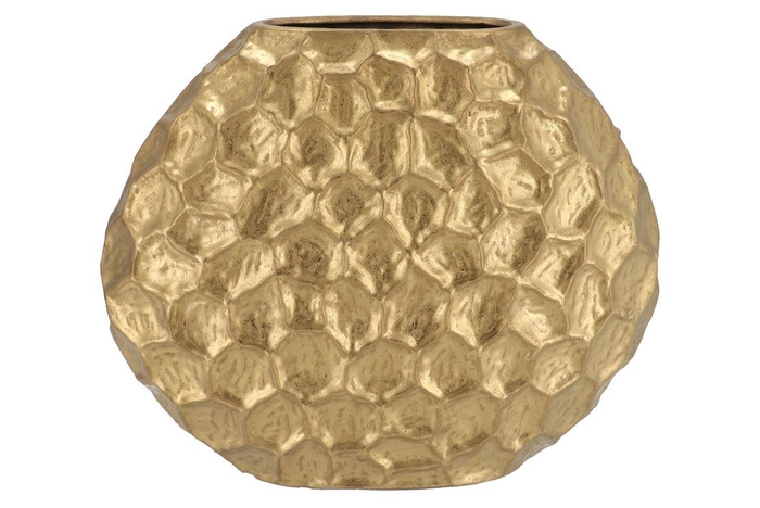 <h4>Inga Jada Gold Oval Vase Structure 41x15x33cm</h4>